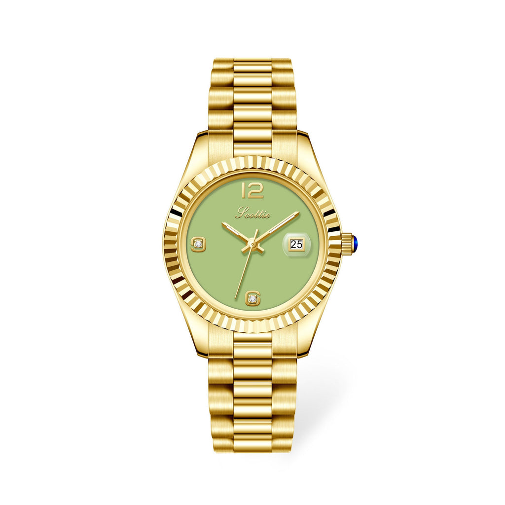 Diamond Shining Women's Steel Band Quartz Watch