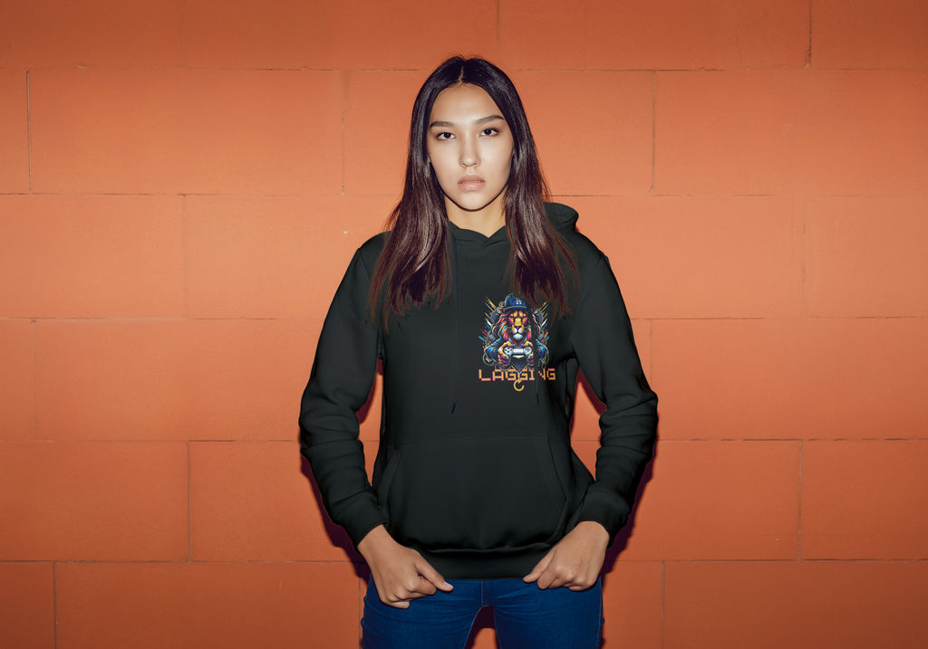 Lagging Lion | Gamer's Grind Hoodie | For the One Who Plays Hard & Lives Harder