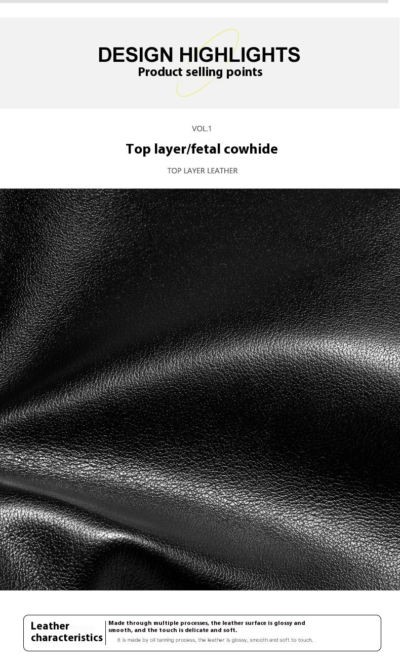 Men's Real-leather Business Handbag 14 Inch