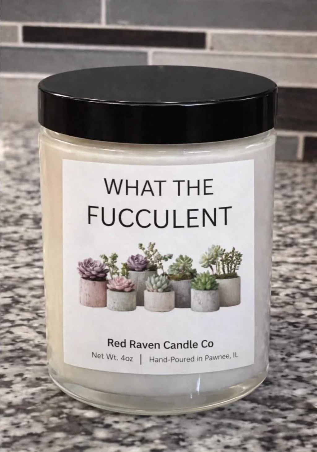 What the Fucculent – Cheeky Scented Candle (4oz)
