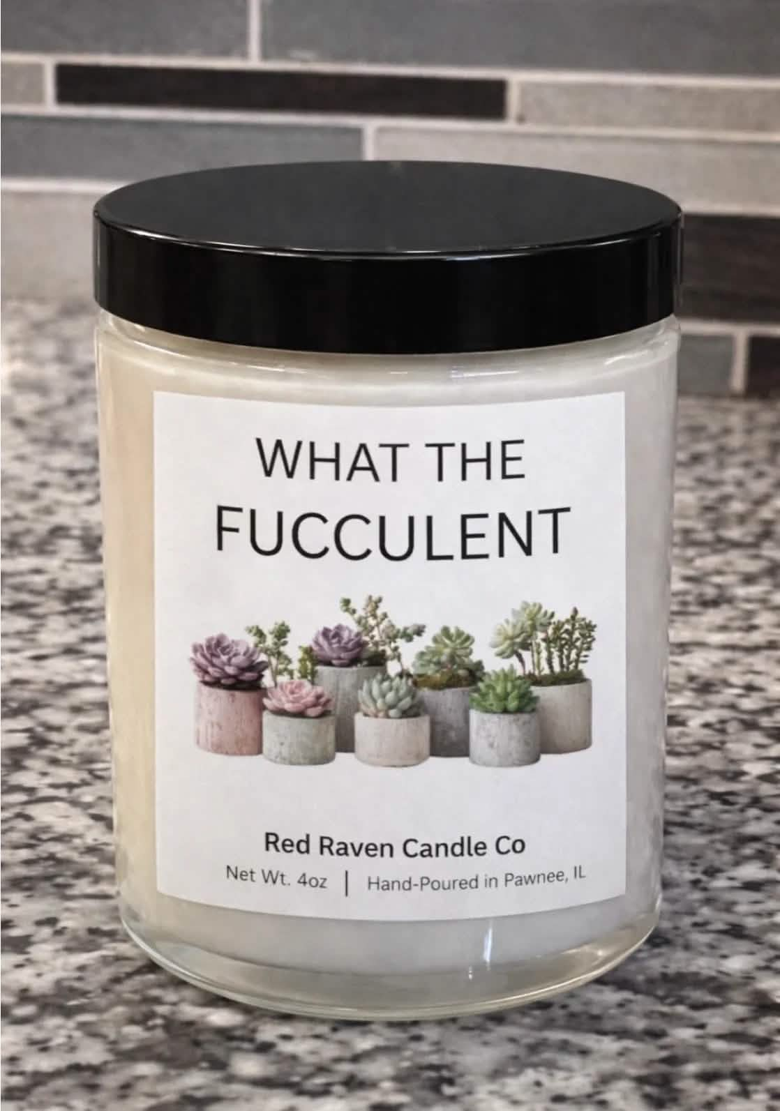 What the Fucculent – Cheeky Scented Candle (4oz)