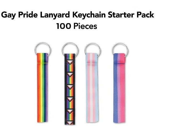 100 Pack Gay Pride Keychain Bundle (100 Pieces)