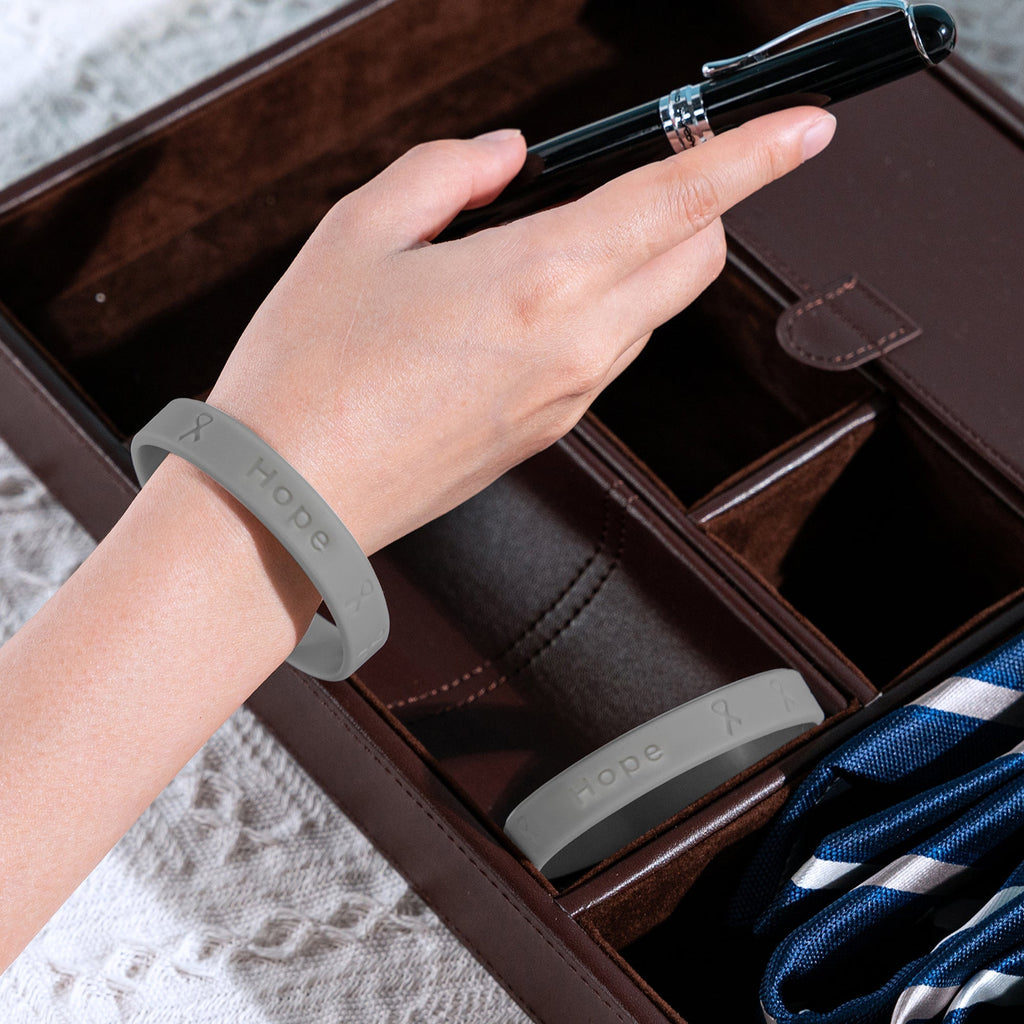 5/10/50/100 Gray Silicone Bracelets