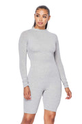 Long Sleeve Stretchy Romper