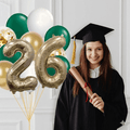 Green and Gold Graduation 2026 Balloon Bouquet