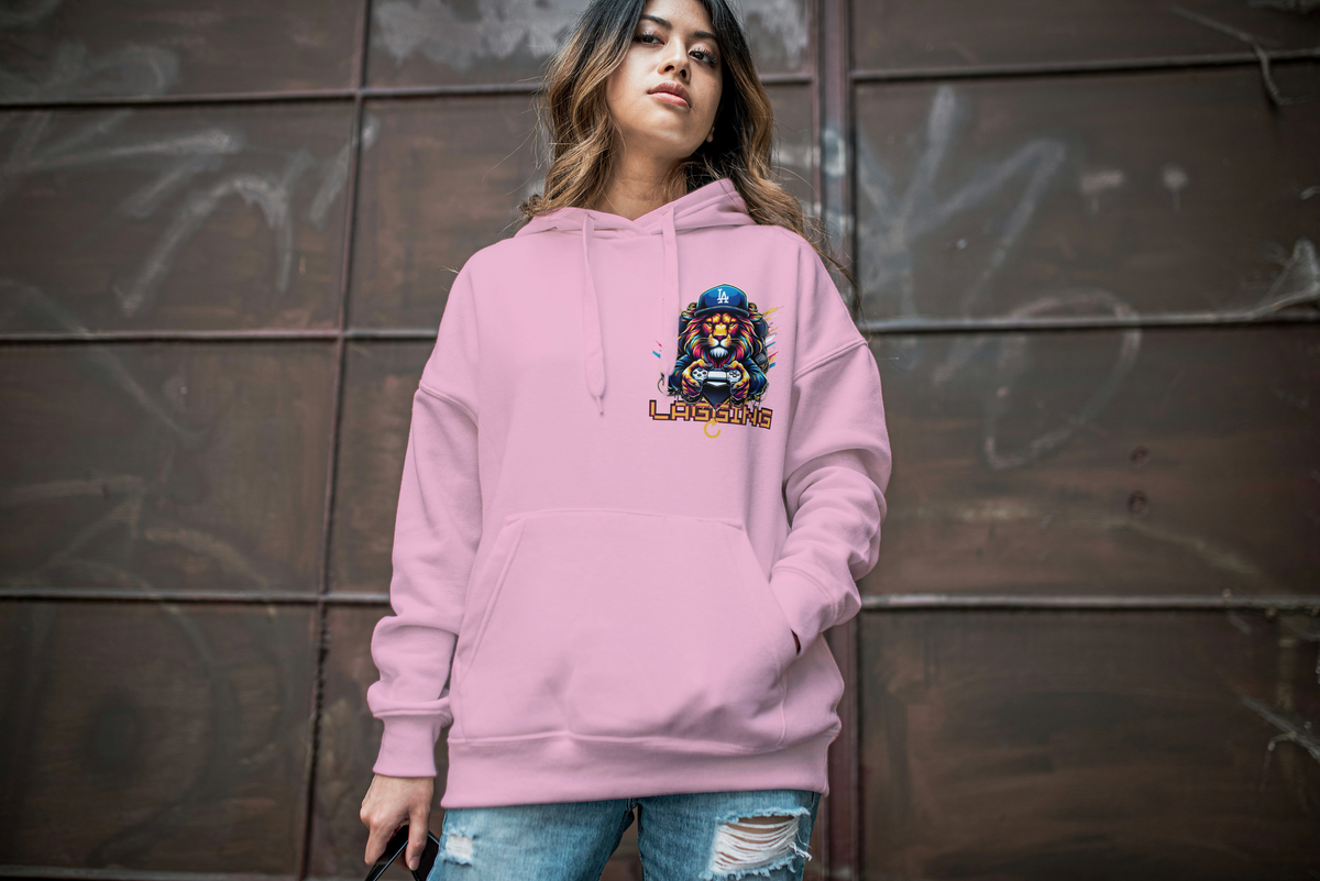 Lagging Lion | Gamer's Grind Hoodie | For the One Who Plays Hard & Lives Harder