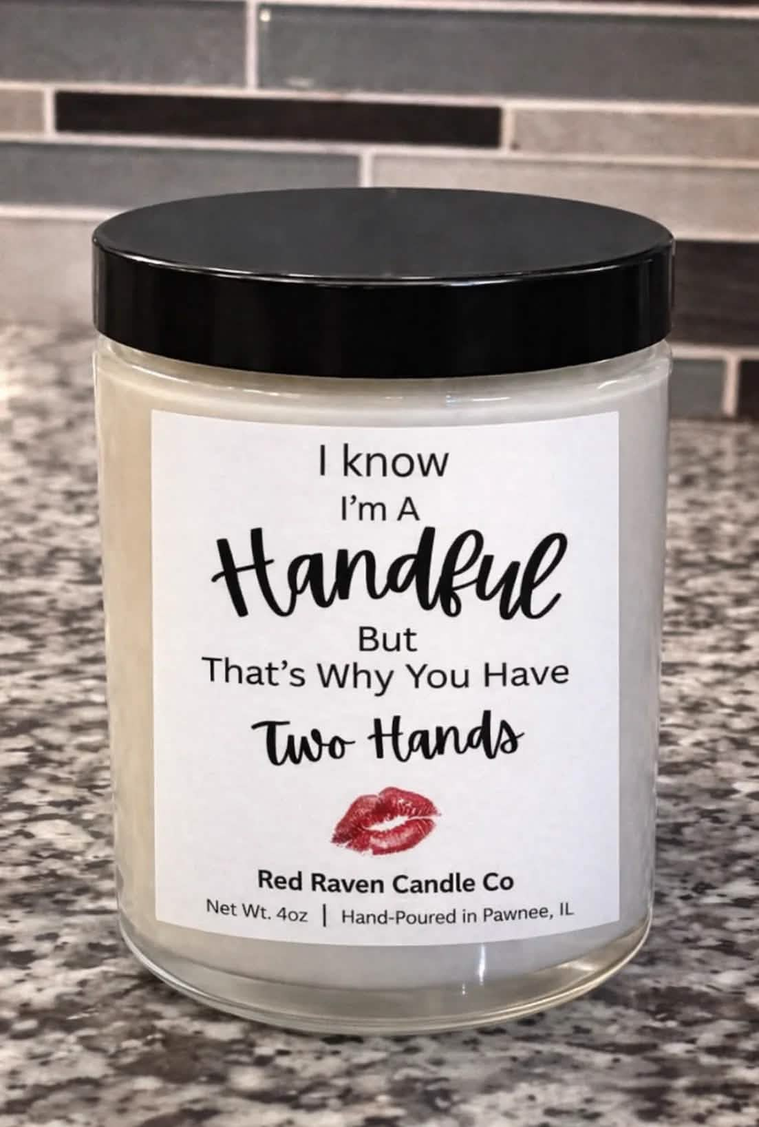 I Know I’m a Handful – Cheeky Scented Candle (4oz)