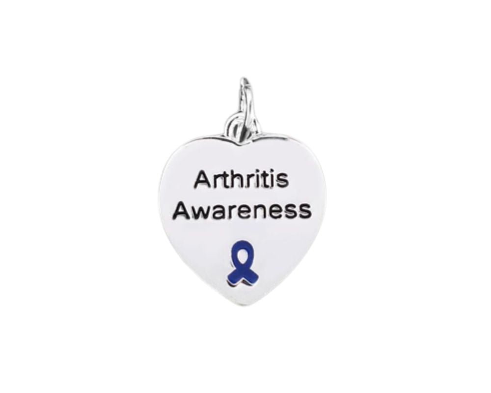 5/10/25/100 Bulk Heart Shaped Arthritis Awareness Charms