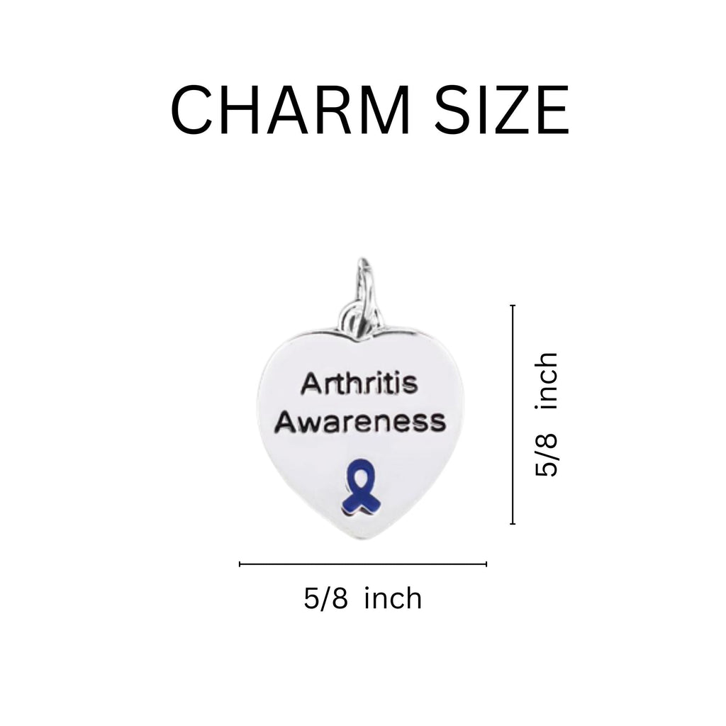 5/10/25/100 Bulk Heart Shaped Arthritis Awareness Split Style Key Chains