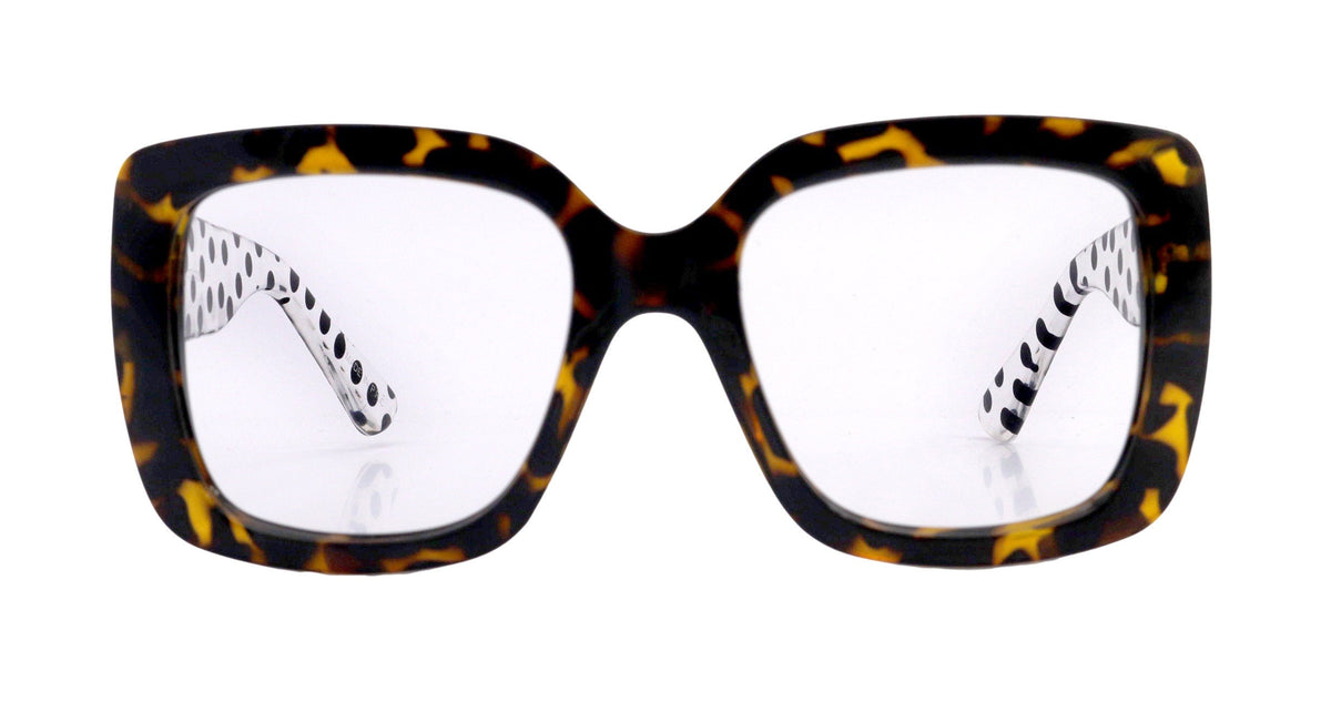 Minnie, Oversized Reading Glasses, Brown, Large Frame, High End Readers, Bifocal,  Sun readers, Trendy Style,  NY Fifth Avenue