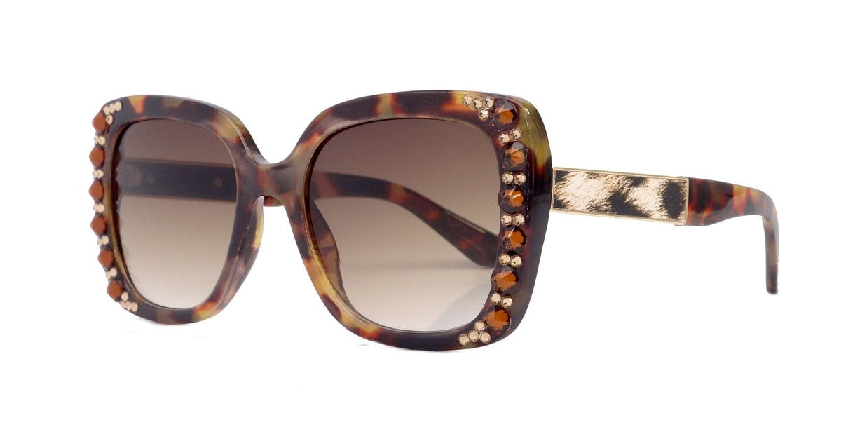 Emory, Bling Women Sunglasses Genuine European Crystals, 100% UV Protection. NY Fifth Avenue