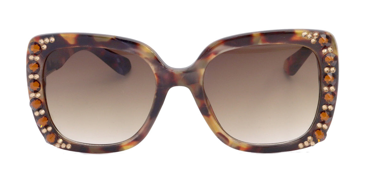 Emory, Bling Women Sunglasses Genuine European Crystals, 100% UV Protection. NY Fifth Avenue
