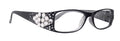 Merkel, (Bling) Diamond Crystal Bling Women Reading Glasses, Adorned w (Clear) Genuine European Crystals (Rectangular) NY Fifth Avenue.