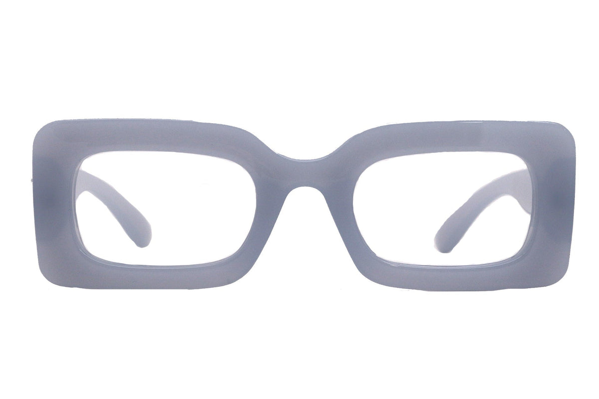Sophie Premium Reading Glasses, High End Readers +1.25..+4.50 Magnifying Glasses Transparent Grey Rectangular   NY Fifth Avenue