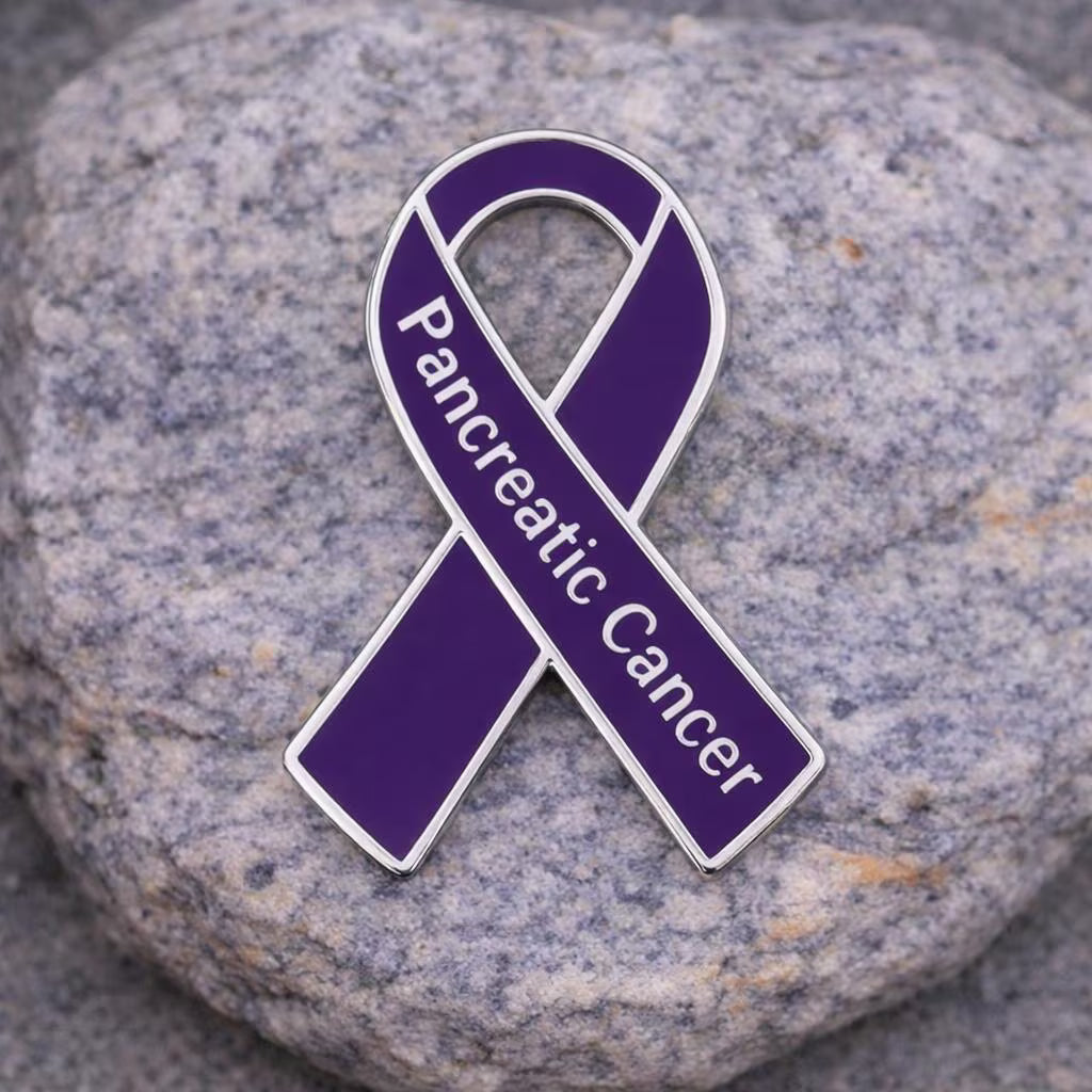 1/10/25/100 Bulk Pancreatic Cancer Awareness Ribbon Pins