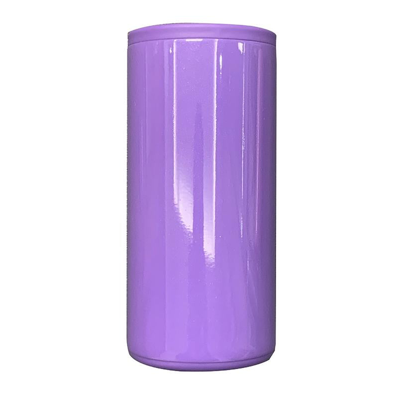12oz Blank Sublimation Can holder Cooler With screw on Lid Straight Tumblers Stainless Double Insulated