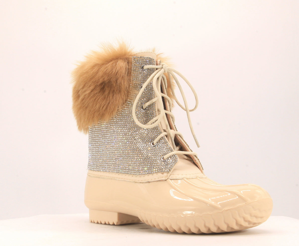 Bling Rubber Duck Boots - Tan