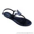 Crystal Butterfly Sandals -Black
