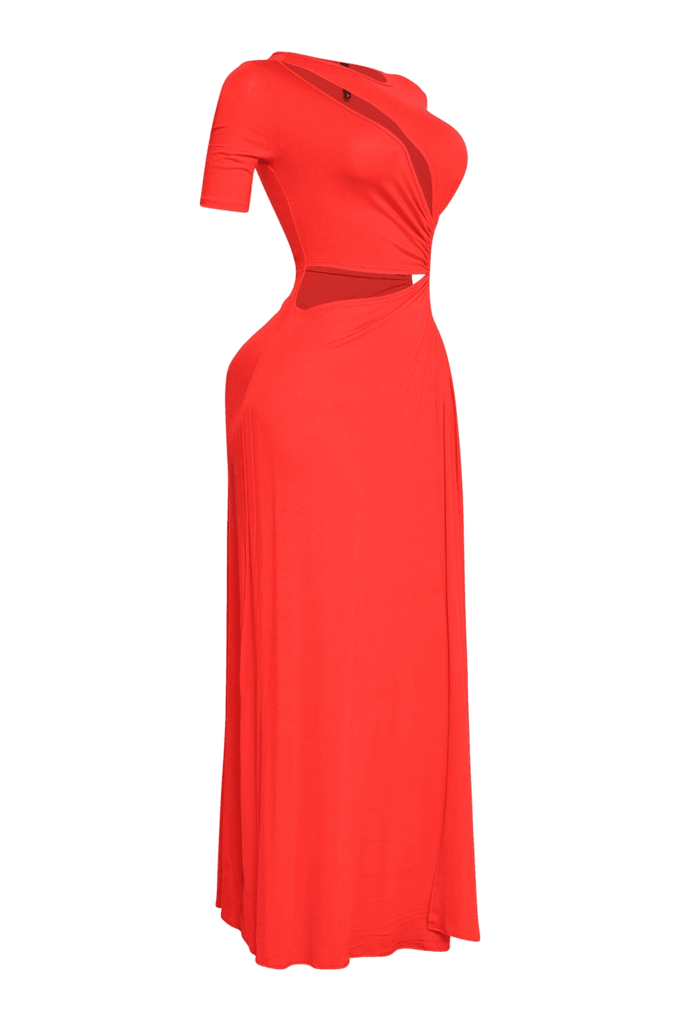 Short Sleeve Cutout Maxi Dress