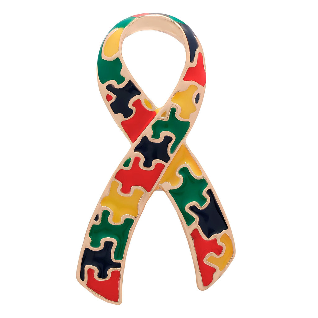 1/10/25/100 Bulk Large Autism Ribbon Pins