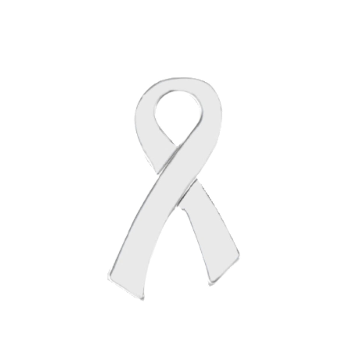 5/10/25/100 Bulk Large Flat White Ribbon Pins