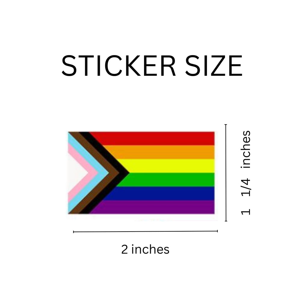250 Large Rectangle Daniel Quasar Flag Stickers (250 per Roll)