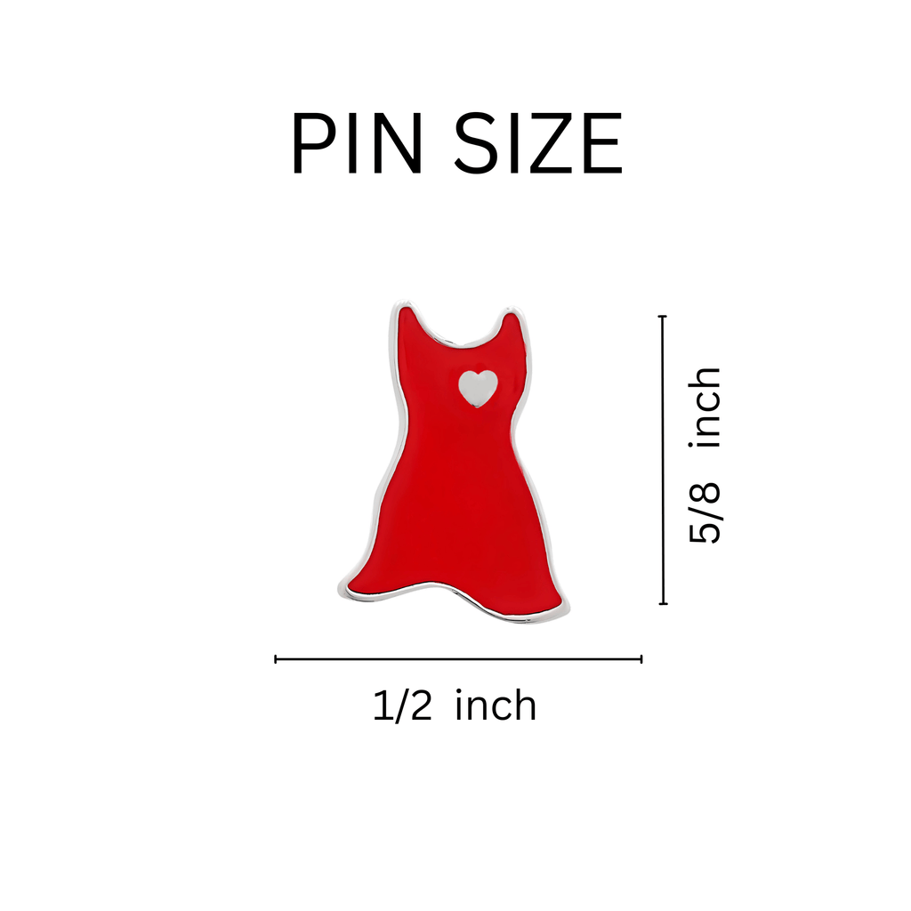 5/10/25/100 Bulk Small Red Dress Shaped Pins