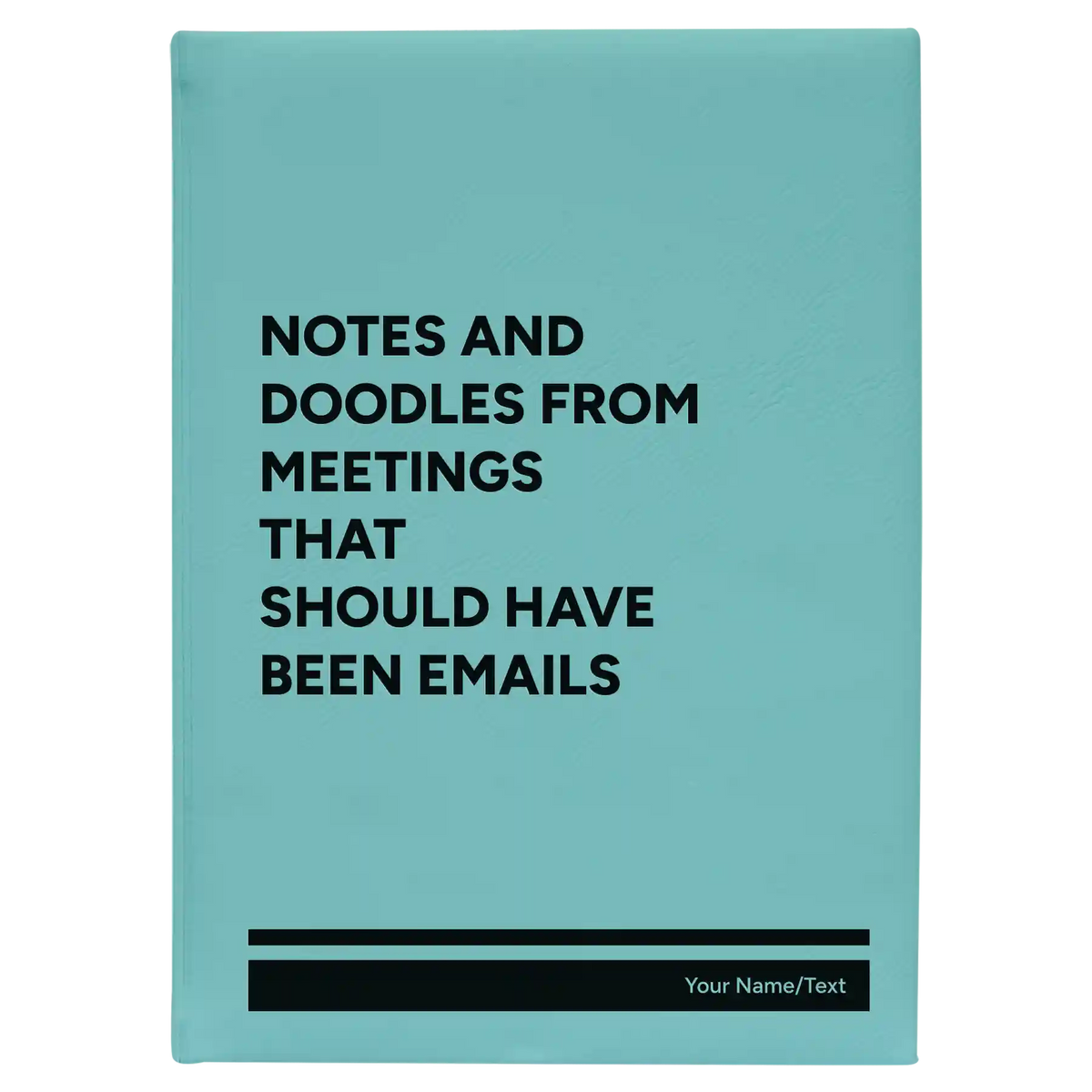 Personalized Notes and Doodles From Meetings Leatherette Sketch Book (large) | Teal