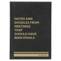 Personalized Notes and Doodles From Meetings Leatherette Sketch Book (large) | Black/Gold