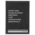 Personalized Notes and Doodles From Meetings Leatherette Sketch Book (large) | Black/Silver