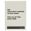 Personalized Wanted to Stay Home Leatherette Journal (large) | White