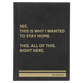 Personalized Wanted to Stay Home Leatherette Sketch Book (large) | Black/Gold