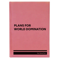 Personalized World Domination Leatherette Sketch Book (large) | Pink