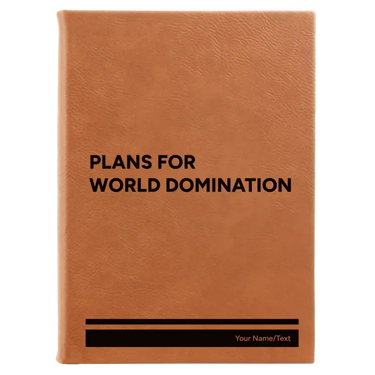 Personalized World Domination Leatherette Sketch Book (large) | Rawhide