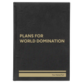 Personalized World Domination Leatherette Journal (large) | Black/Gold