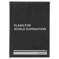 Personalized World Domination Leatherette Journal (large) | Black/Silver