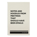 Personalized Notes and Doodles From Meetings Leatherette Sketch Book (small) | White