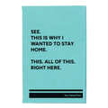 Personalized Wanted to Stay Home Leatherette Sketch Book (small) | Teal