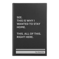 Personalized Wanted to Stay Home Leatherette Sketch Book (small) | Black/Silver