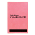 Personalized World Domination Leatherette Sketch Book (small) | Pink