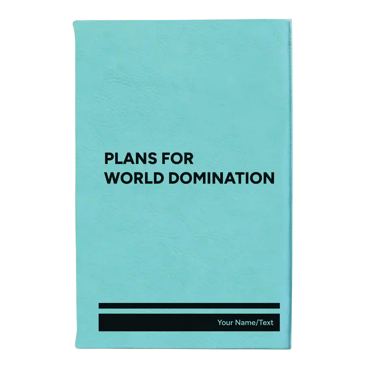 Personalized World Domination Leatherette Sketch Book (small) | Teal