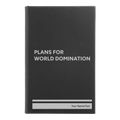 Personalized World Domination Leatherette Journal (small) | Black/Silver