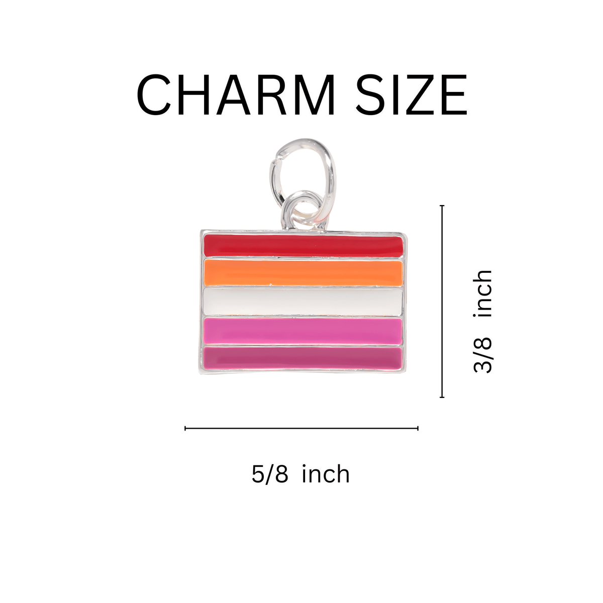 5/10/25/100 Bulk Lesbian Sunset Flag Charms