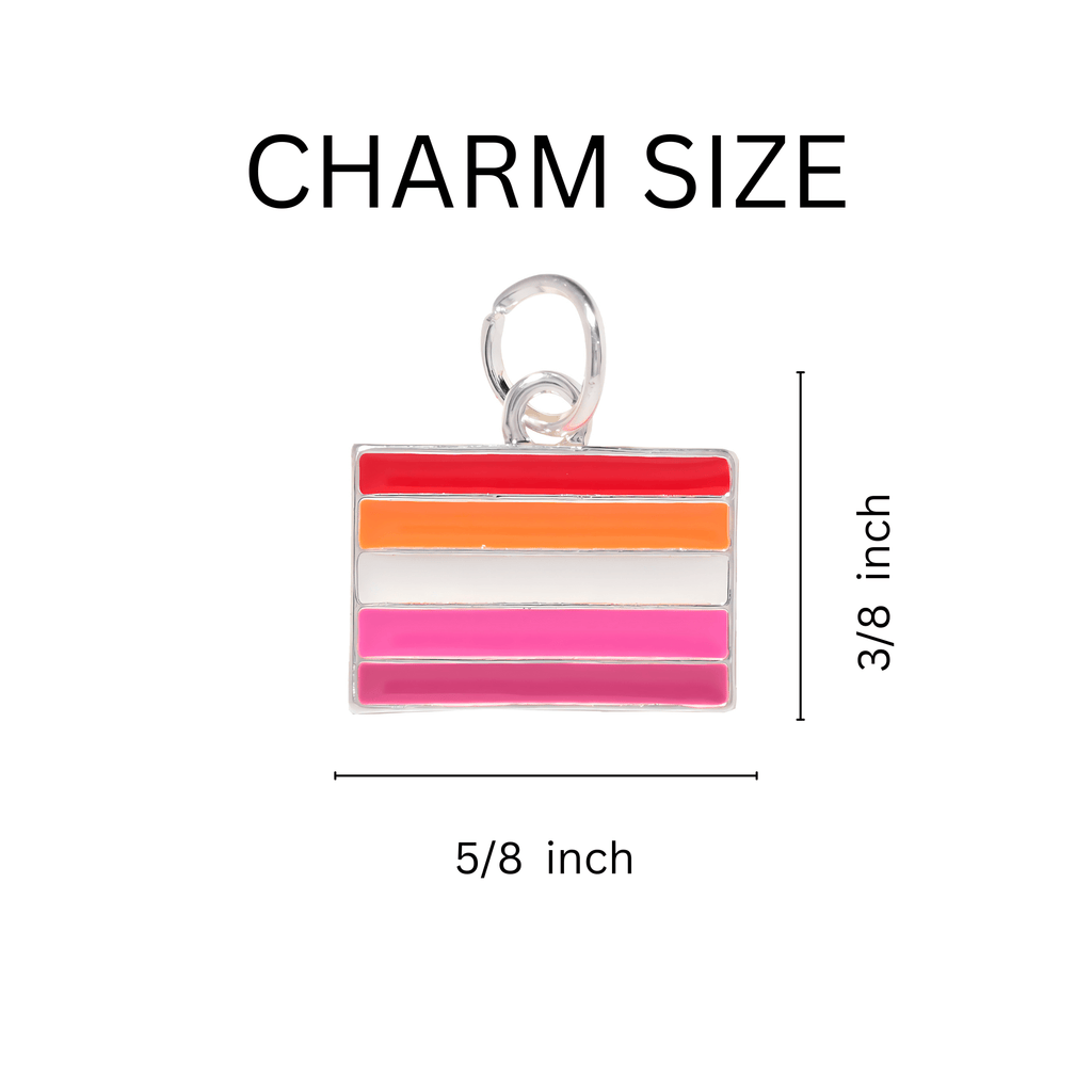 Lesbian Sunset Flag Hanging Charms