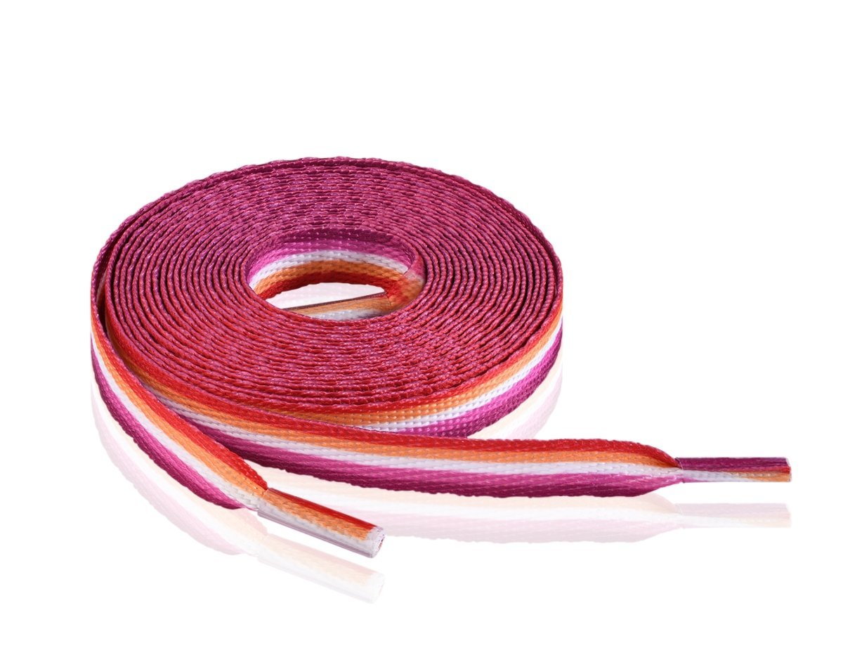 1/5/10/25/100 Bulk Lesbian Sunset Flag Shoe Laces