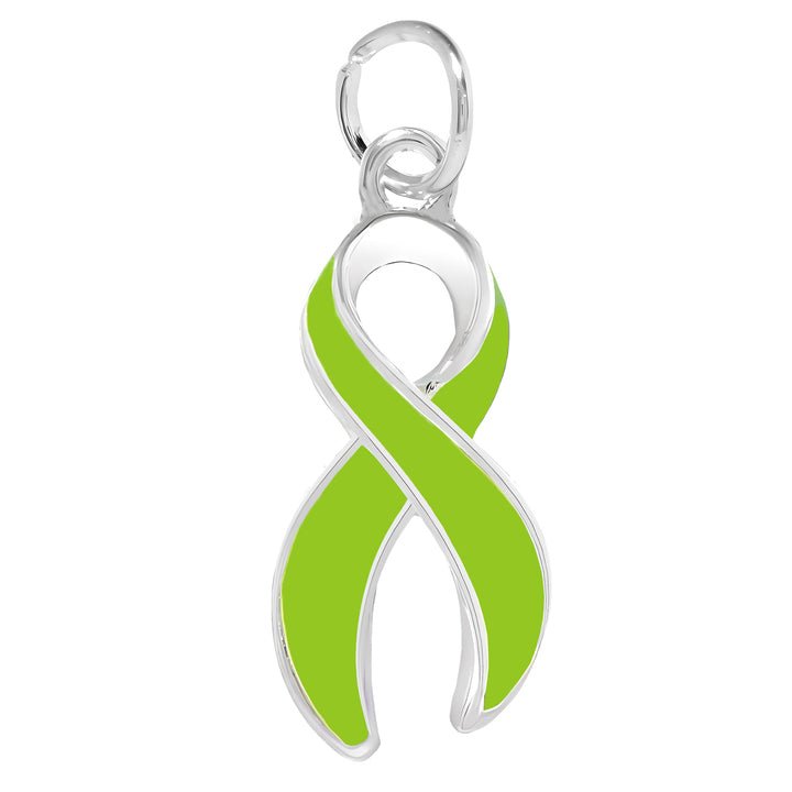 5/10/25/100 Bulk Lime Green Ribbon Charms