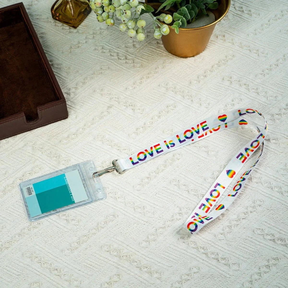1/5/10/25 Love is Love Rainbow Heart Lanyards