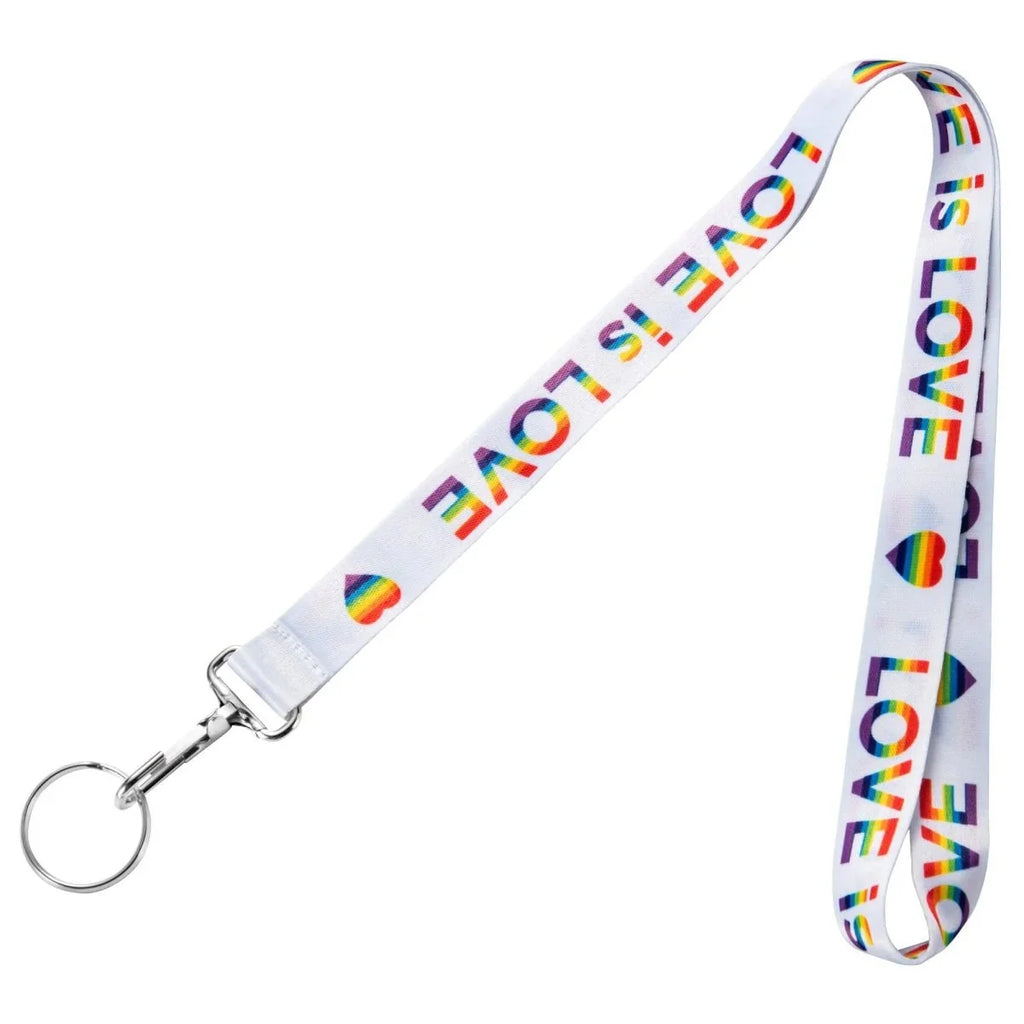 1/5/10/25 Love is Love Rainbow Heart Lanyards