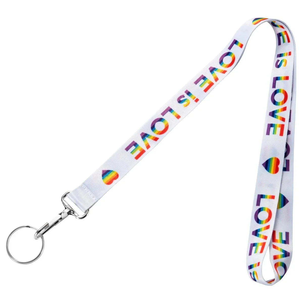 1/5/10/25 Love is Love Rainbow Heart Lanyards