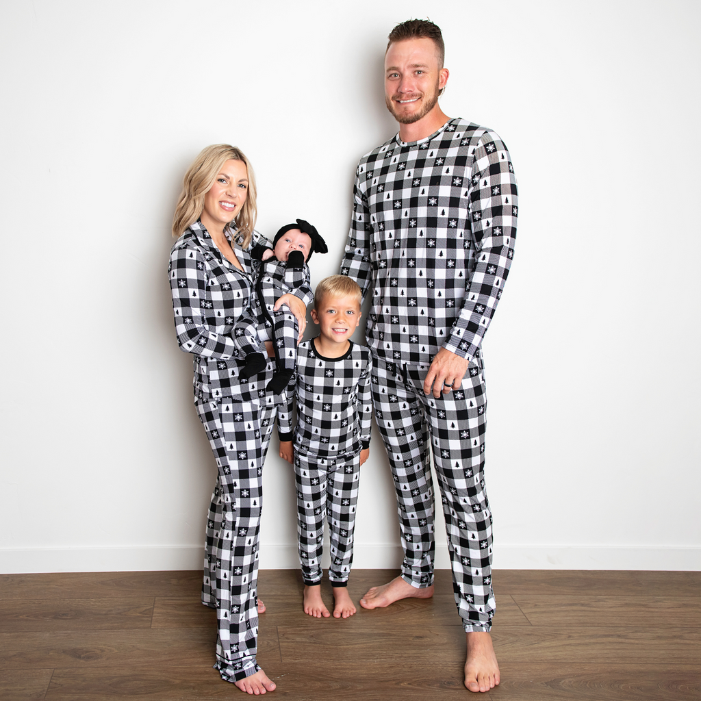 Button-up Luxe Bamboo Christmas Pajamas